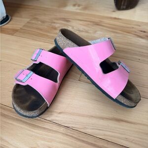 Birkenstock Vibrant Pink Buckle Sandals